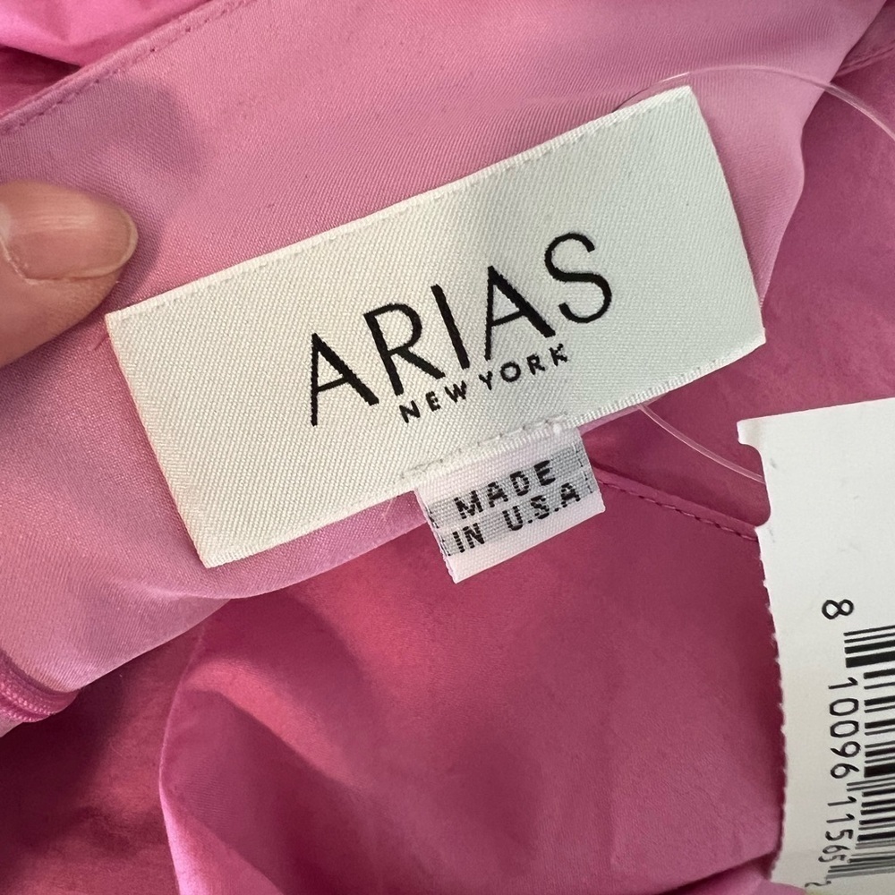 ARIAS NEW YORK Belted Bubble Pink Mini Dress Sz 6 - Picture 4 of 4